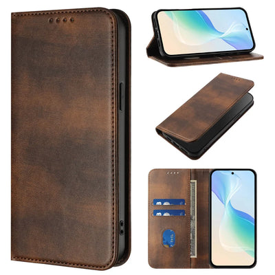 Magnetic Flip Case iPhone 11-18, Brown