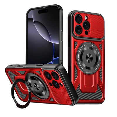 PureGuardCases 360° Rotatable Kickstand iPhone Case – MagSafe Shockproof Cover
