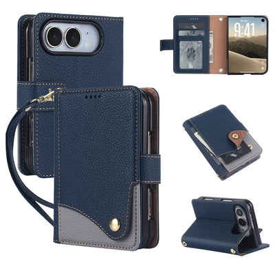 Two-Tone Crossbody Case iPhone Duo, Dark Blue