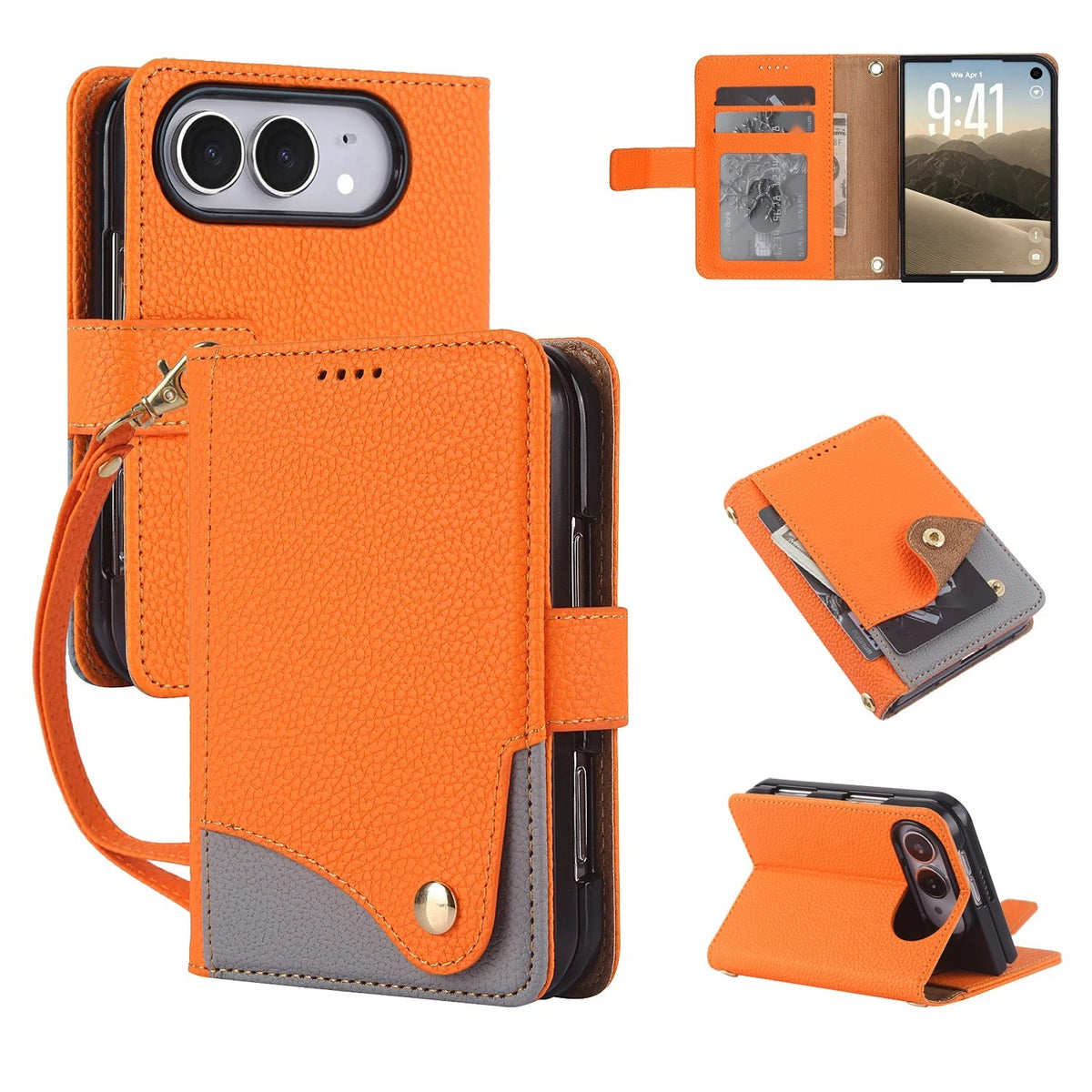 Two-Tone Crossbody Case iPhone Duo, Orange