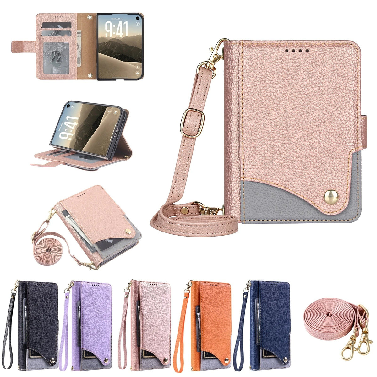 Two-Tone Crossbody Case iPhone Duo, bezel view