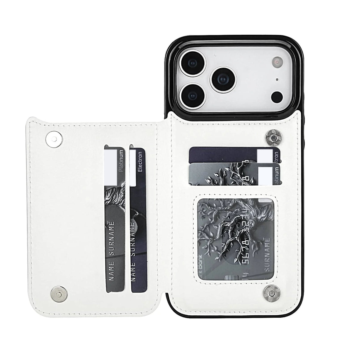 Double Clasp Wallet Case iPhone 17/18 Pro Max, White