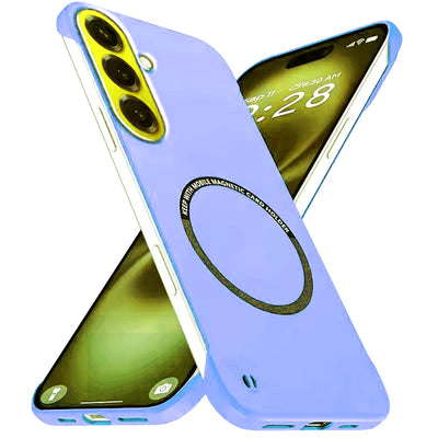 Light purple frameless matte magnetic slim case for Samsung Galaxy Note 20 Ultra and S26 series, back and front views