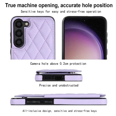 Precise camera cutout, side button covers and bottom port openings on the Samsung Galaxy A wallet case