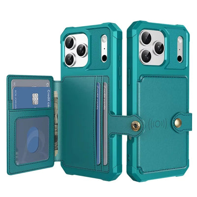 Rugged Card Wallet Case iPhone 18 Pro/Max, Green